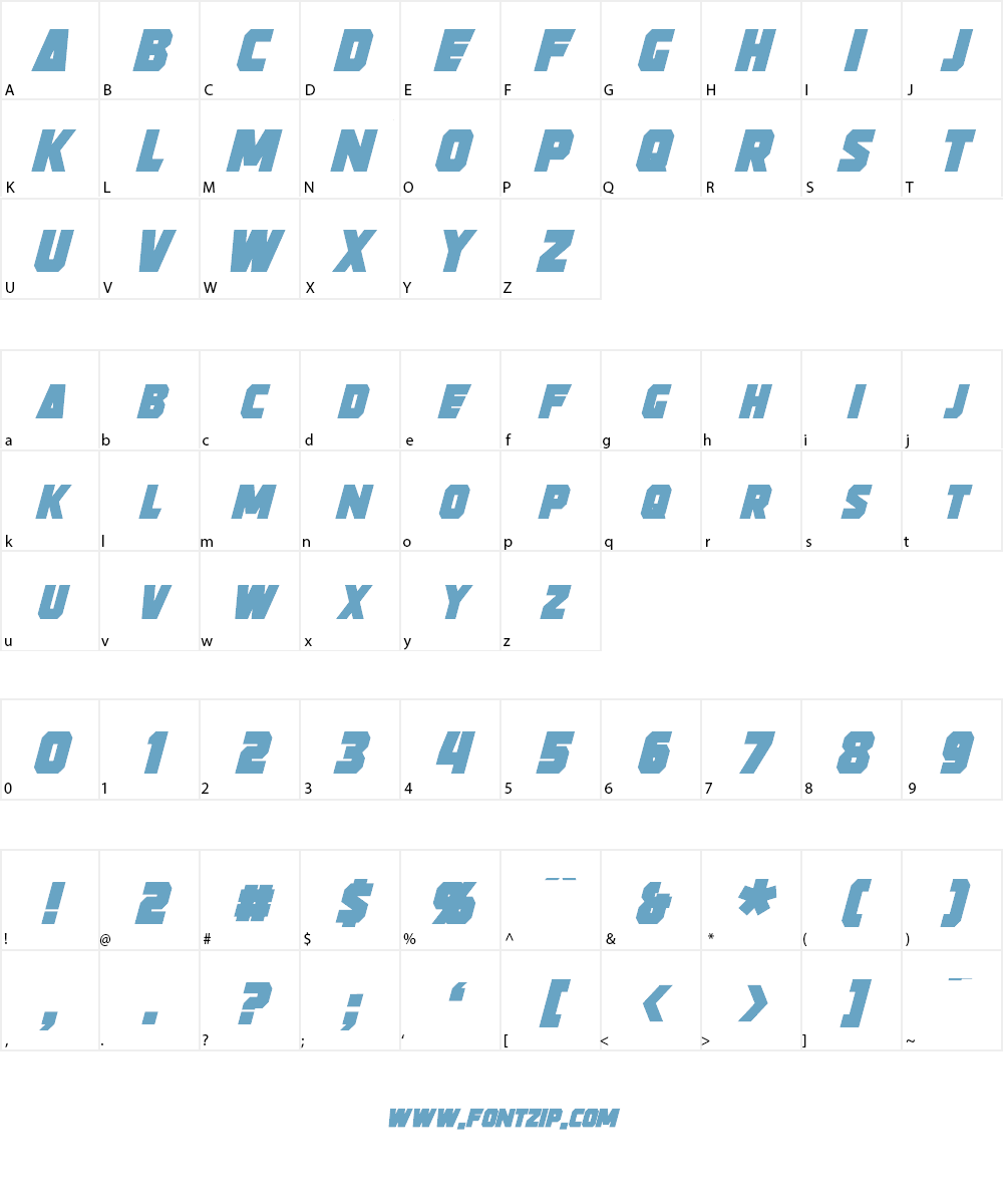 Strongarm Font Character